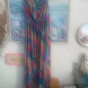 Colorful Floral open duster